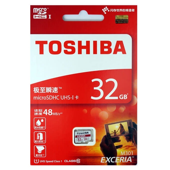 Thẻ nhớ Toshiba Micro SD - 32Gb Class 10 48MB/s