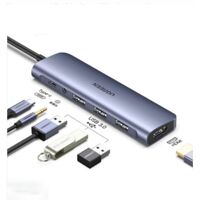 Thiết bị mở rộng 6 in 1 USB Type-C to HDMI/ Hub USB 3.0/ Audio 3.5mm/ Sạc PD  Ugreen 80132