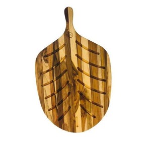 Thớt gỗ Teak hình chiếc lá CL01