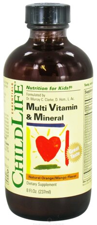 Thực phẩm bổ sung cho bé ChildLife Multi Vitamin & Mineral Formula (237 ml)