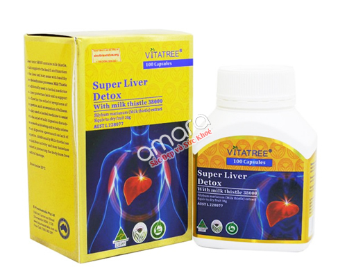 Thực phẩm bổ sung và Vitamin Liver Detox Vitatree Australia - Giải độc, bổ gan, giảm mỡ trong gan