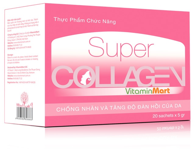 Thực Phẩm Chức Năng Hỗ Trợ Chống Nhăn Và Làm Đẹp Da VitaminMart Super Collagen (Hộp 100g)