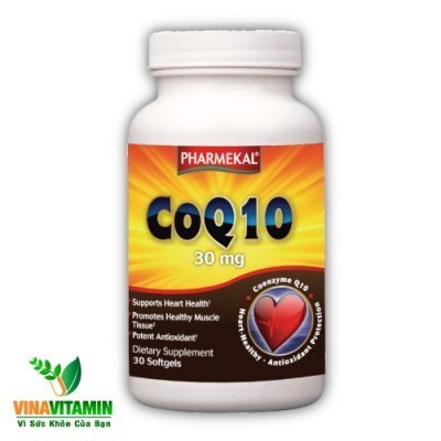 Thực phẩm chức năng hỗ trợ tim mạch - chống lão hóa Pharmekal CoQ10 30mg 30 viên