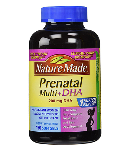 Thực phẩm chức năng Nature Made PrenatalMulti + DHA 200 Mg 90 Softgels