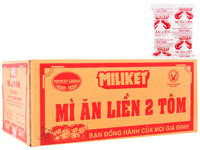 Thùng 100 gói mì Miliket Hai Tôm giấy trắng 75g