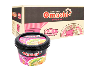 Thùng 12 hộp mì khoai tây Omachi sườn hầm ngũ quả 92g