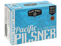 Thùng 12 lon bia East West Pacific Pilsner 330ml