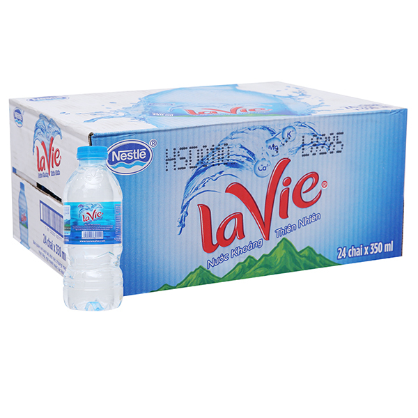 Thùng 24 chai nước khoáng LaVie 350ml