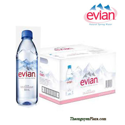 Thùng 24 chai nước khoáng thiên nhiên Evian 500ml