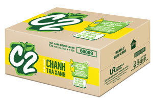 Thùng 24 chai trà xanh C2 hương chanh 230ml