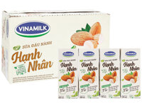 Thùng 48 hộp sữa đậu nành hạnh nhân Vinamilk 180ml
