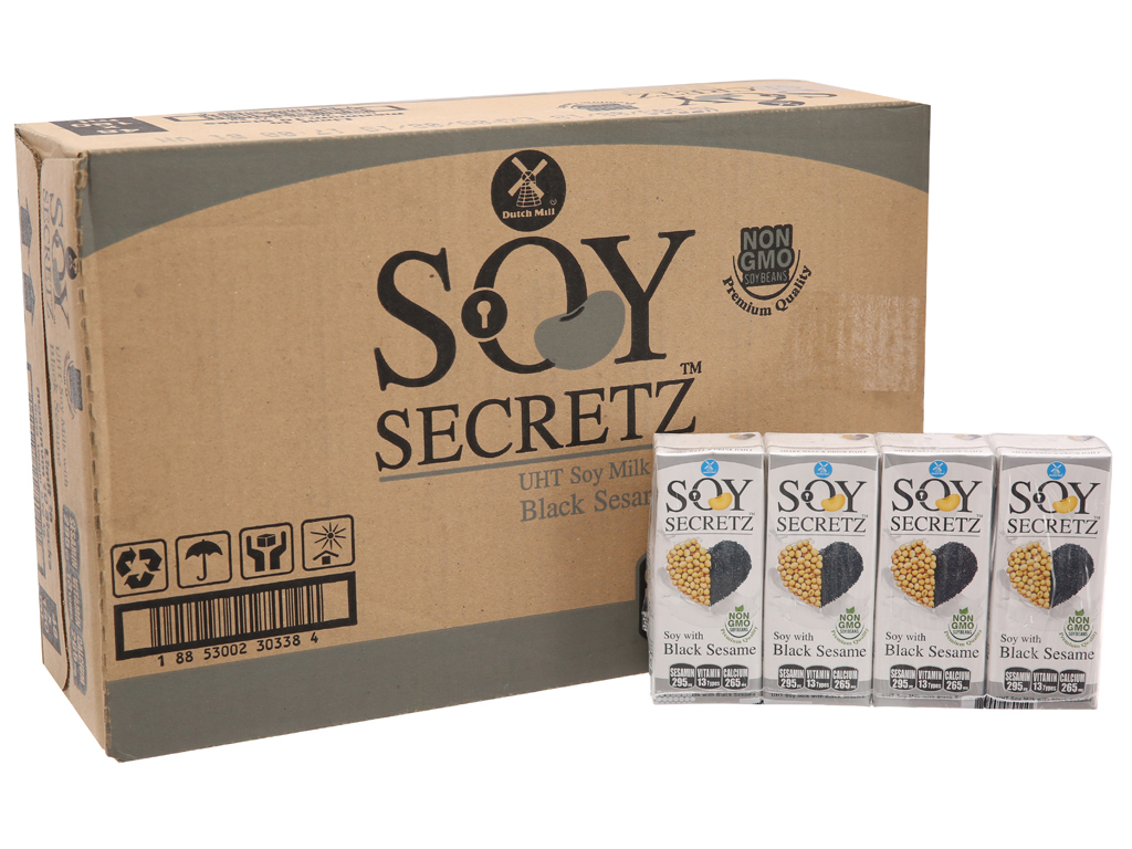 Thùng 48 hộp sữa đậu nành mè đen Soy Secretz 180ml