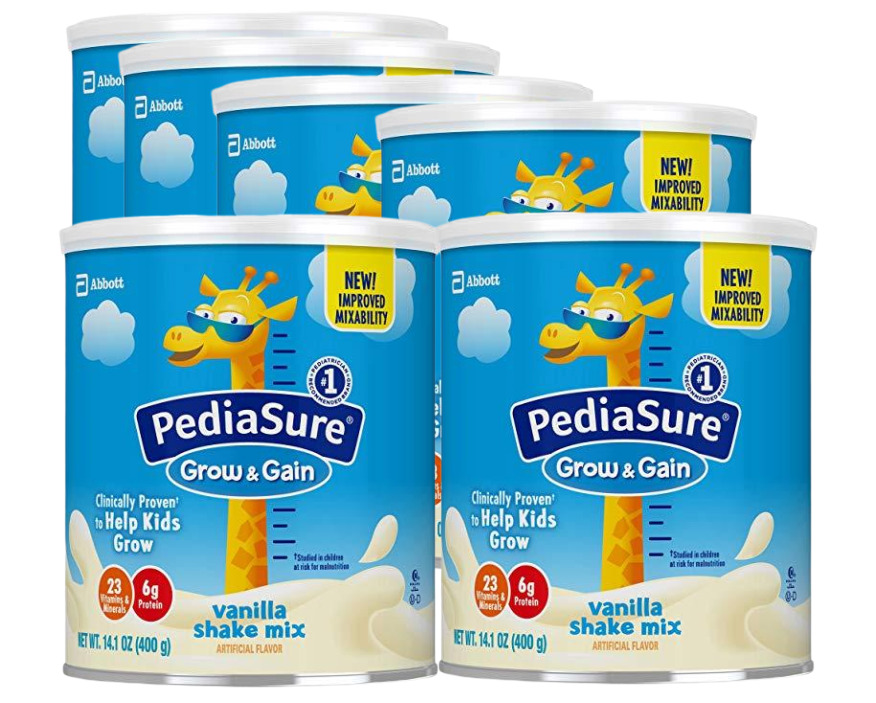 Thùng 6 hộp sữa Pediasure Grow & Gain Vị Vani Shake Mix cho bé 1-13 tuổi 400g nội địa mỹ