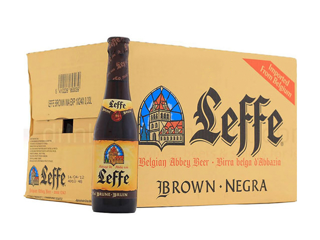 Thùng bia Leffe Brune ( Leffe nâu) - 330ml, 24 chai
