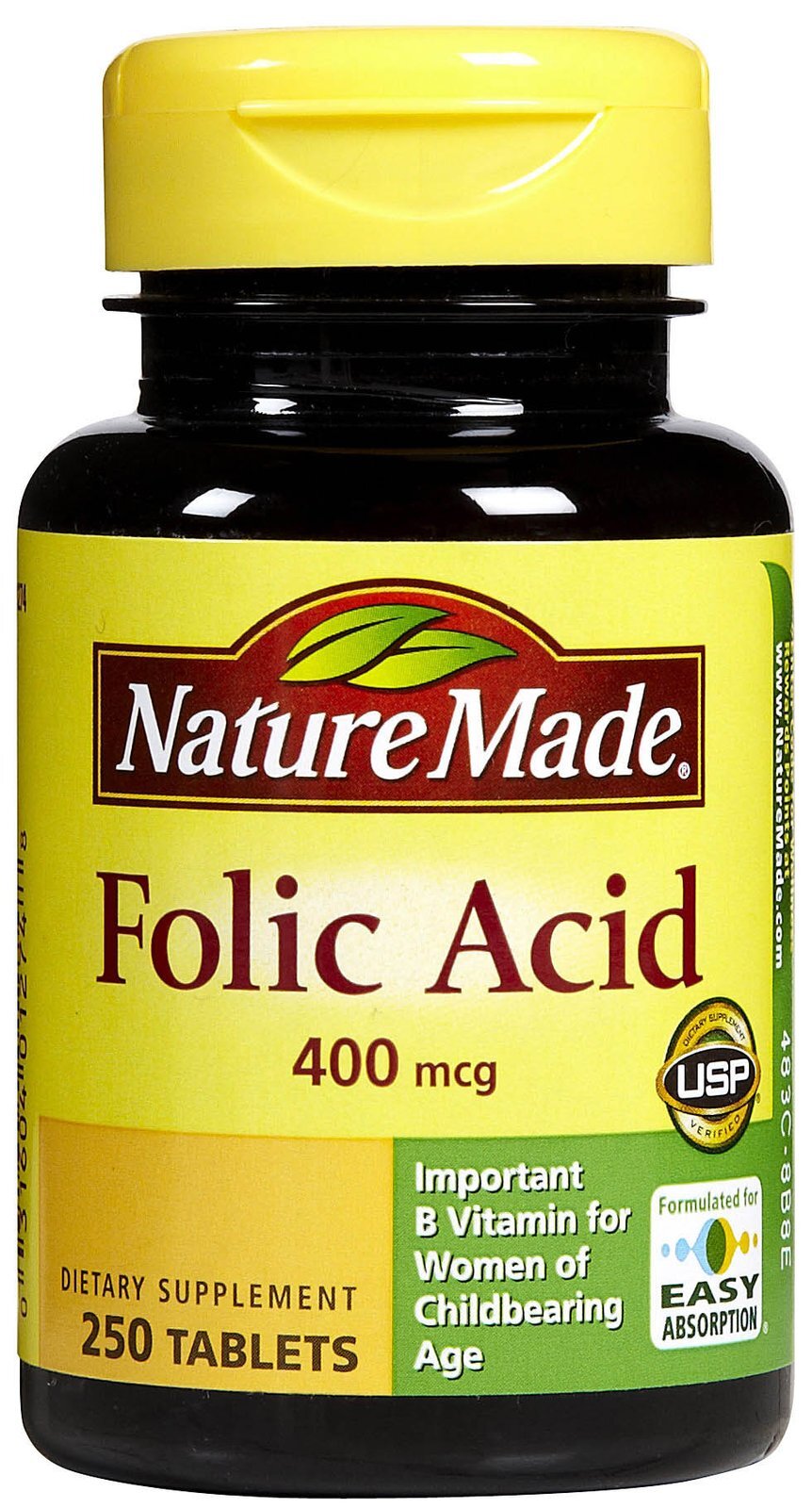 Thuốc bổ Folic Acid Nature Made - 400mcg, 250 viên