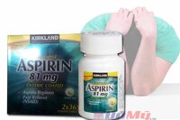 Thuốc giảm đau Aspirin Kirkland Signature Low Dose Aspirin 81 mg 2 lọ x 365 viên - Mỹ