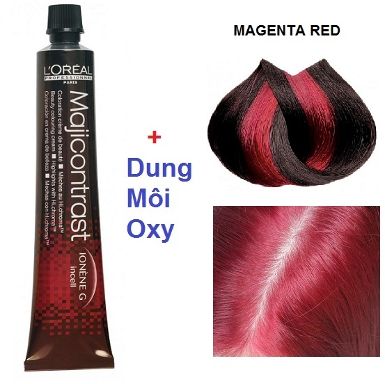 Thuốc nhuộm tóc High Light trực tiếp màu đỏ không cần tẩy L'oreal Majicontrast - 50g