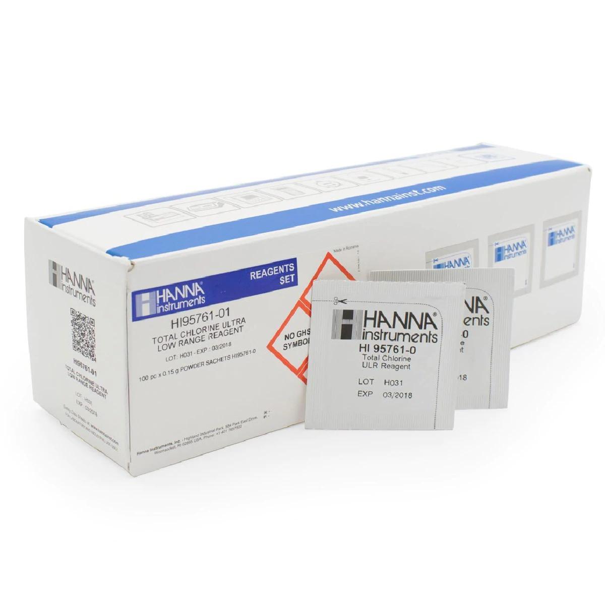 Thuốc thử Clo tổng thang thấp Hanna HI95761-01 (100 gói)