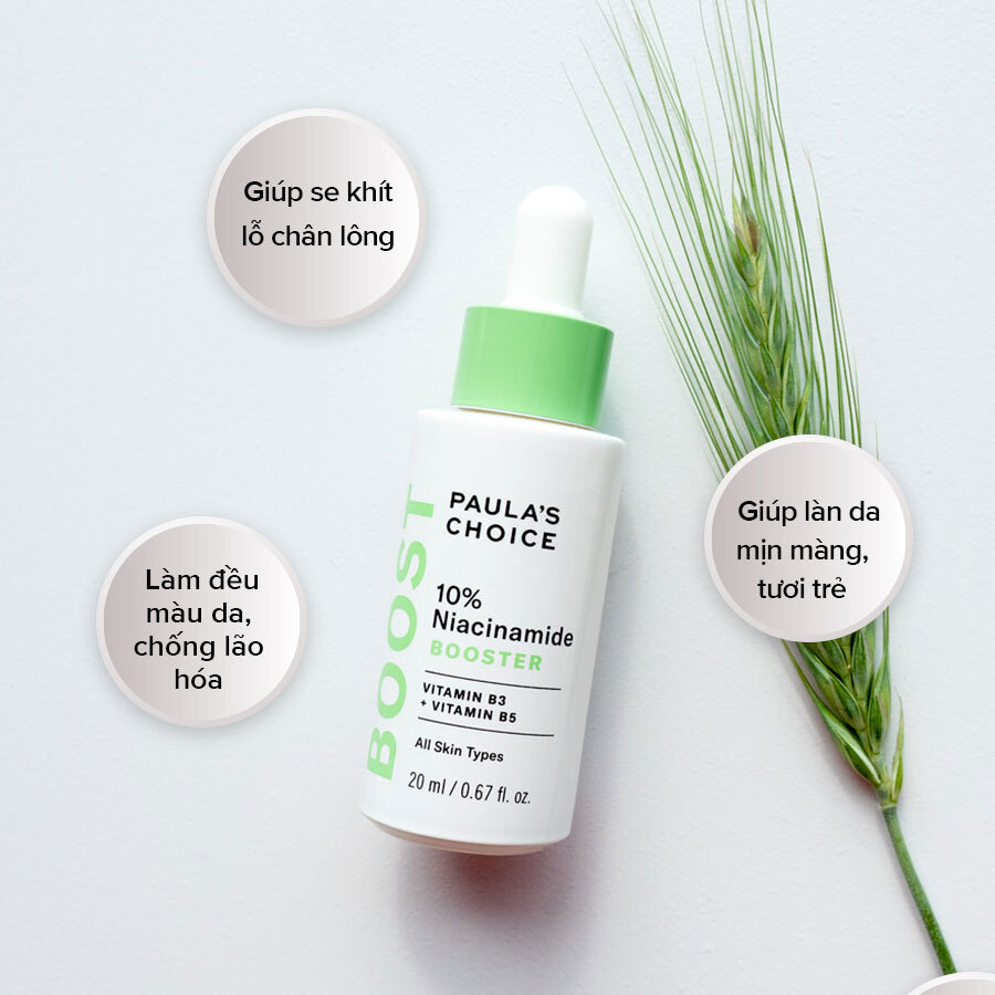 Tinh chất se khít lỗ chân lông và làm sáng da Paula’s Choice 10% Niacinamide Booster - 20ml