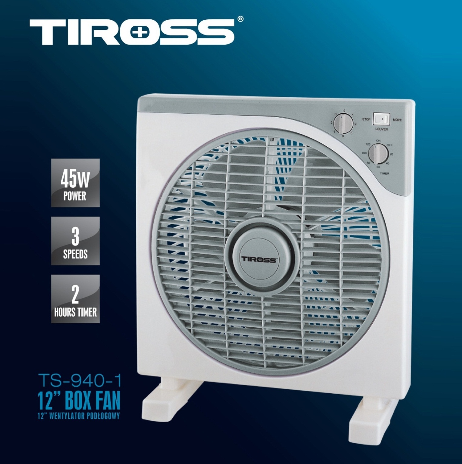 Quạt hộp - tản Tiross TS-940-1 (TS940-1) - 45W