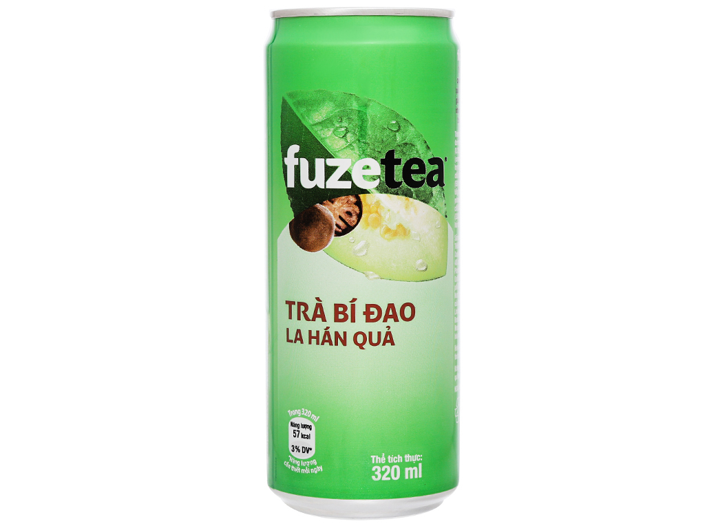 Trà bí đao la hán quả Fuze Tea+ - lon 320ml