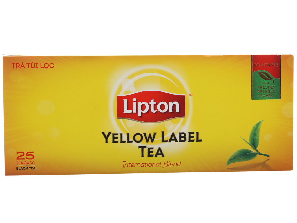 Trà đen Lipton nhãn vàng - 50g (2 gói x 25 túi)