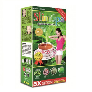 Trà giảm cân Slimspa hương táo và bạc hà 12 gói