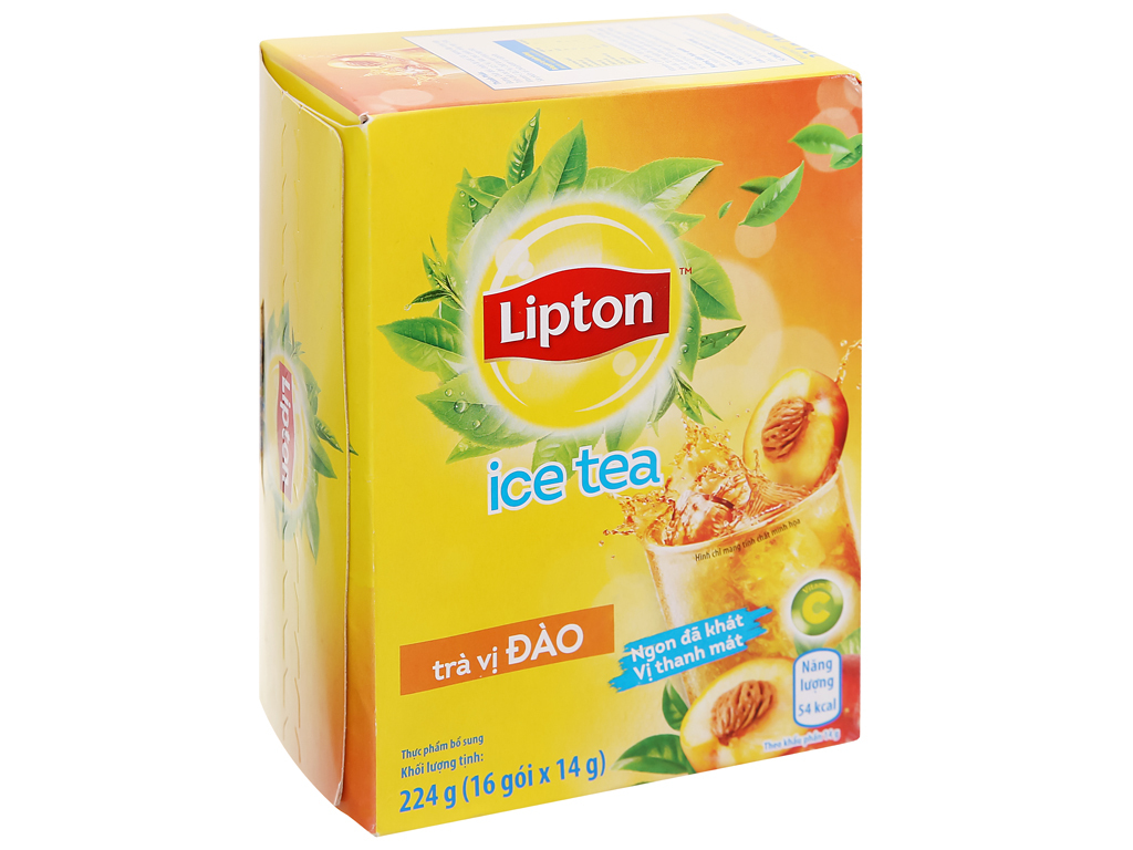Trà Lipton ice tea hòa tan vị đào - 224g (16 gói x 14g)