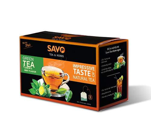 Trà SAVO Chanh (Lemon Tea) - Hộp 25 Gói x 2g