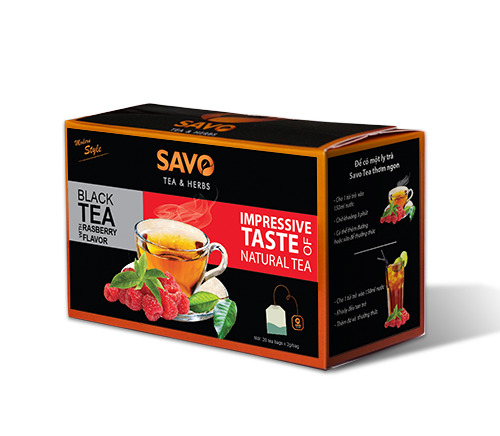 Trà SAVO Phúc Bồn Tử (Rasberry Tea) - Hộp 25 Gói x 2g