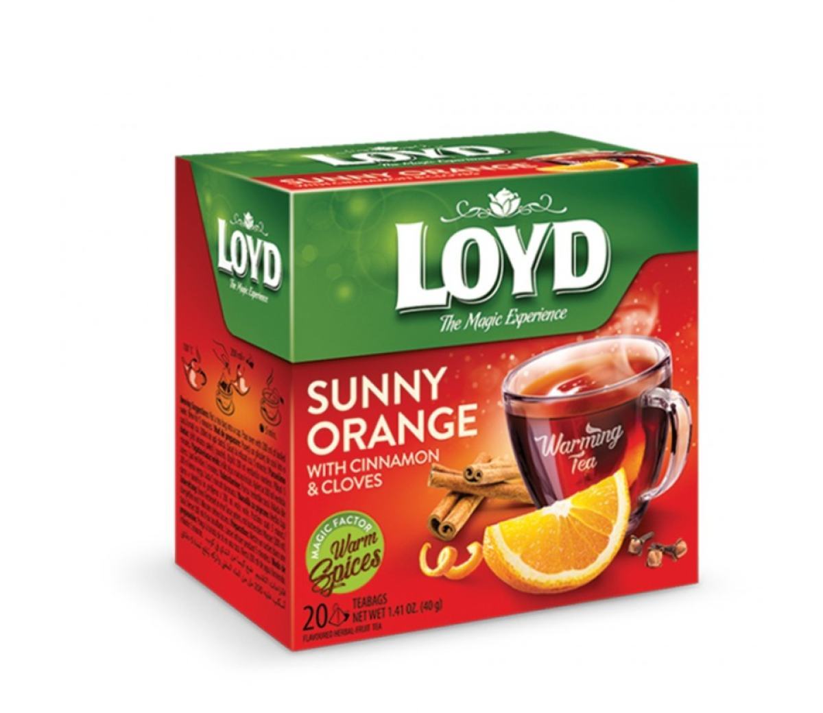 Trà túi lọc Loyd Sunny Orange hộp 40gr