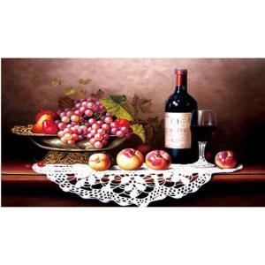 Tranh 5D Minh Hien Rượu và trái cây HO-1409