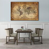Tranh decor: Bản đồ vintage DC1163