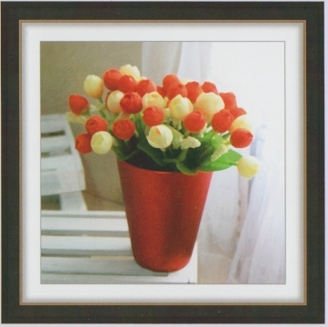 Tranh đính đá 8627311 - Bình hoa tulip đính đá