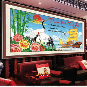 Tranh đính đá H774 - Thuận buồm xuôi gió