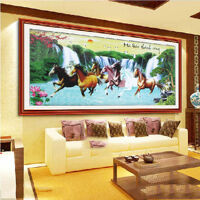 Tranh gắn đá H898 - Mã đáo thành công (150x71)