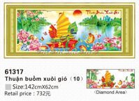 Tranh gắn đá hạt tròn thuận buồm xuôi gió EVA-61317