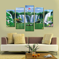 Tranh ghép 5 bức K991 - Tùng nghênh khách