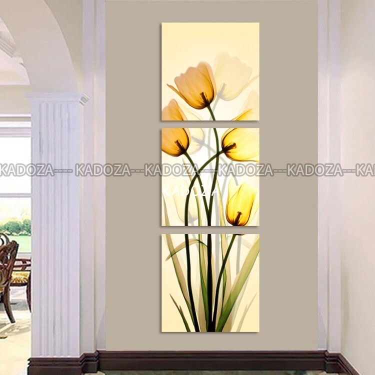 Tranh hoa Tulip Vàng trang hoàng không gian sống TL-1688-3