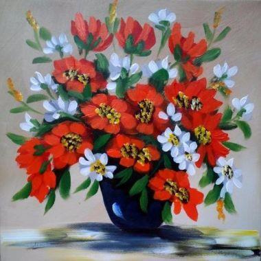 Tranh in canvas VTC LunaCV-0335 - bình hoa đẹp