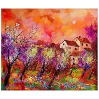 Tranh in canvas VTC LunaCV-0330 - vườn xuân