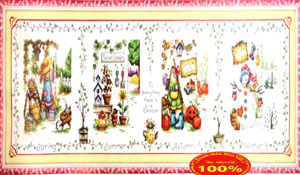 Tranh thêu chữ thập hoa - DLH-YA547