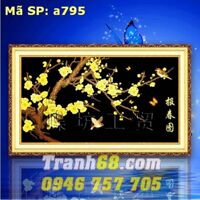 Tranh thêu chữ thập hoa - DLH-YA795