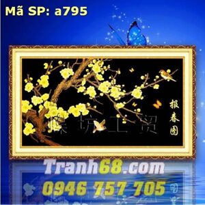 Tranh thêu chữ thập hoa - DLH-YA795