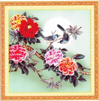 Tranh thêu chữ thập hoa DLH-YA911