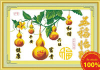Tranh thêu chữ thập hoa - DLH-YZ551