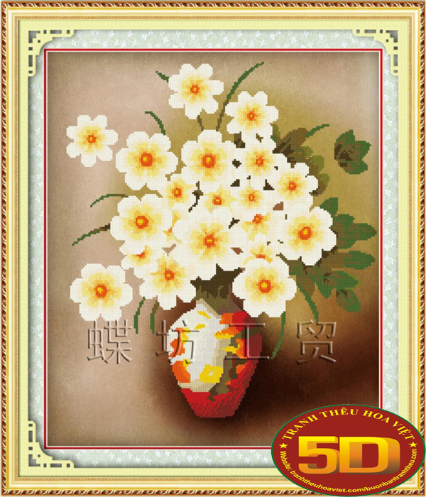 Tranh thêu chữ thập hoa hướng dương DLH-YA892