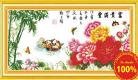 Tranh thêu chữ thậph Hoa - DLH-YZ567