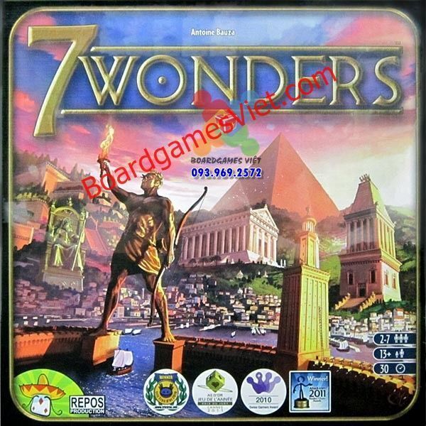 Trò chơi 7 Wonders Board game - Xây dựng 7 kỳ quan