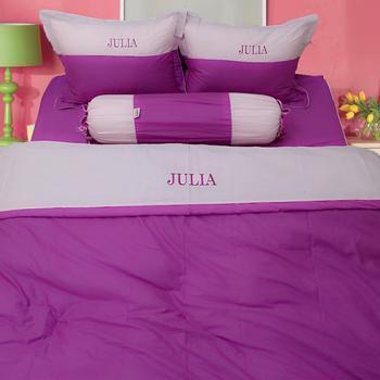 Trọn bộ chăn drap gối cotton satin Julia 531BM16 1m6 - hồng